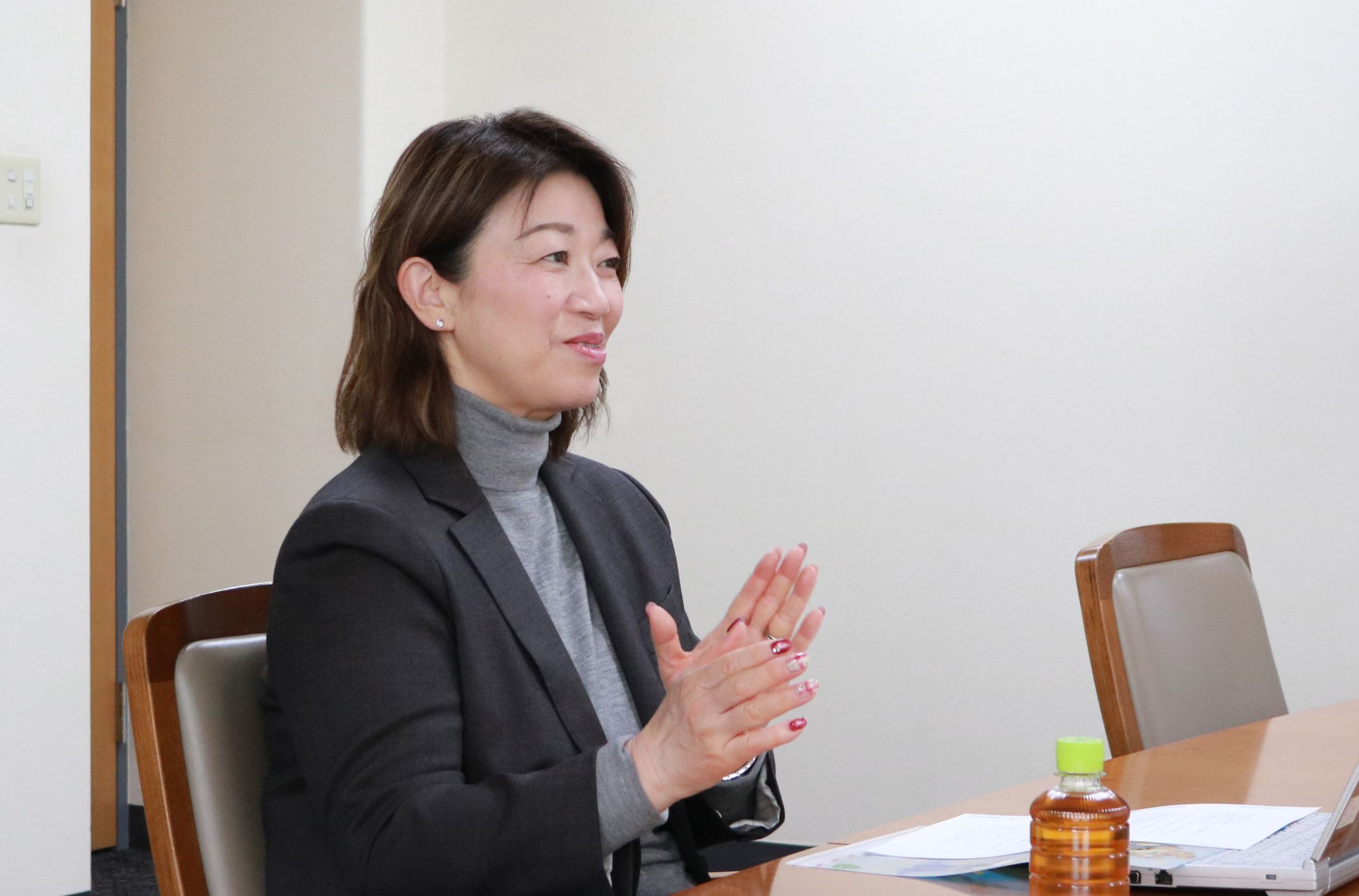 パナソニックホールディングスのCDP支援事例インタビューにおける、福島氏のインタビュー風景