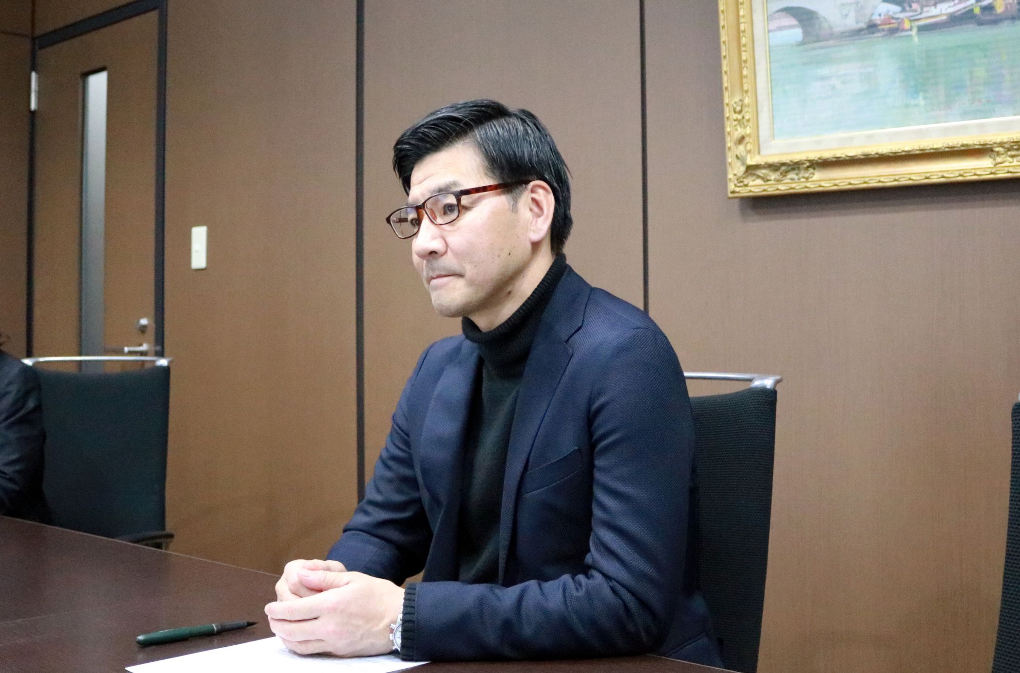 大和ハウス・アセットマネジメントの支援事例インタビューにおける、加藤氏のTCFDインタビュー風景