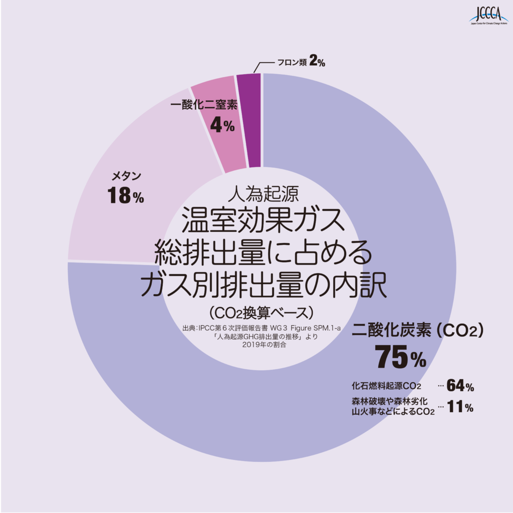 温室効果ガス総排出量に占めるガス別排出量